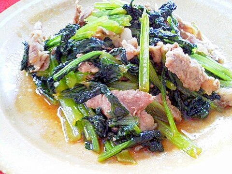 豚肉と小松菜のソテー
